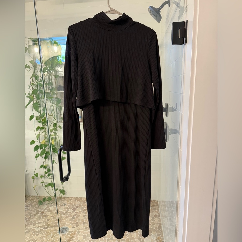 Old Navy Maternity Black Long Sleeve Dress